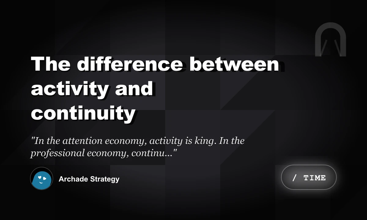 The Difference Between Activity and Continuity