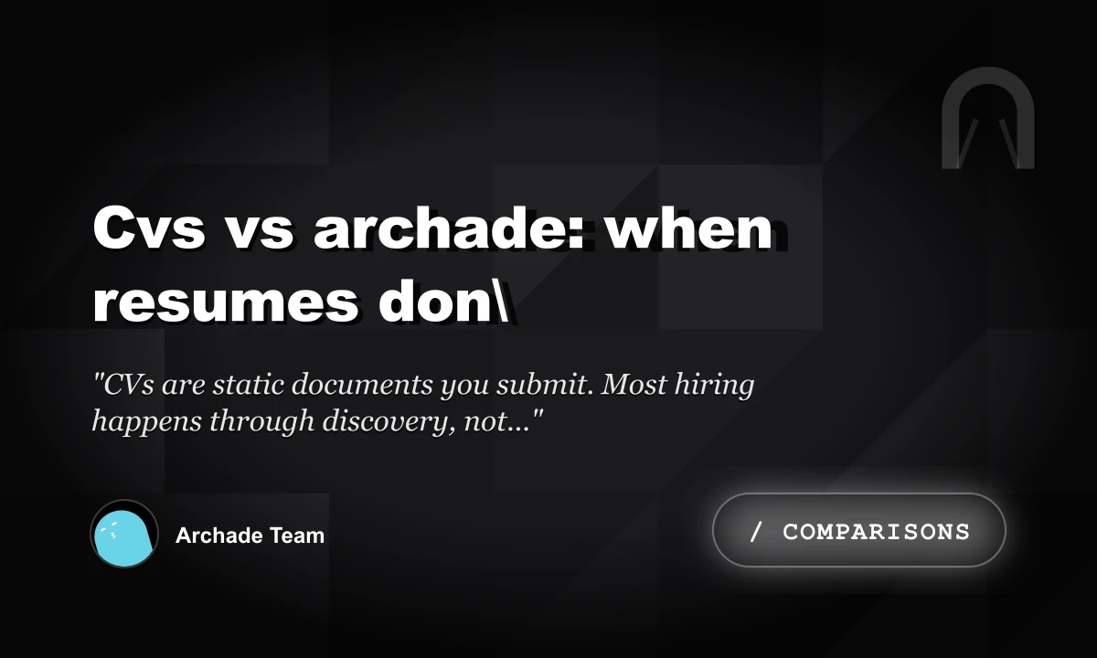 CVs vs Archade: When Resumes Don\