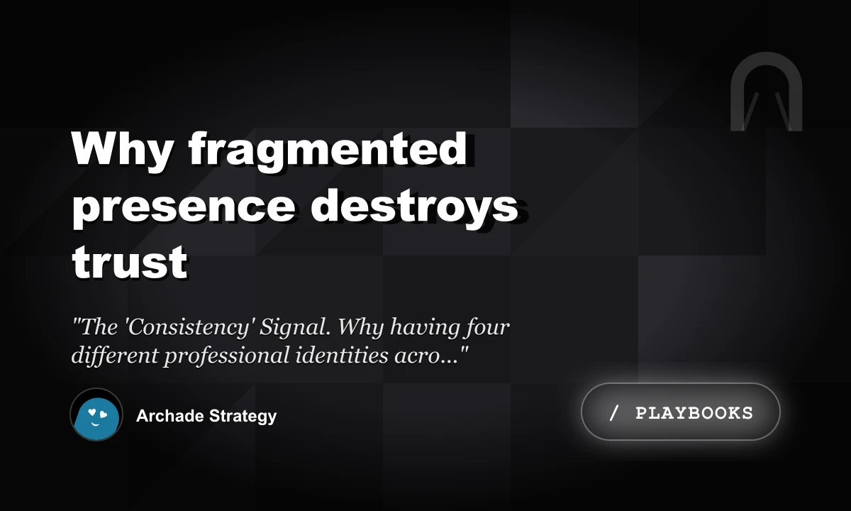 Why Fragmented Presence Destroys Trust