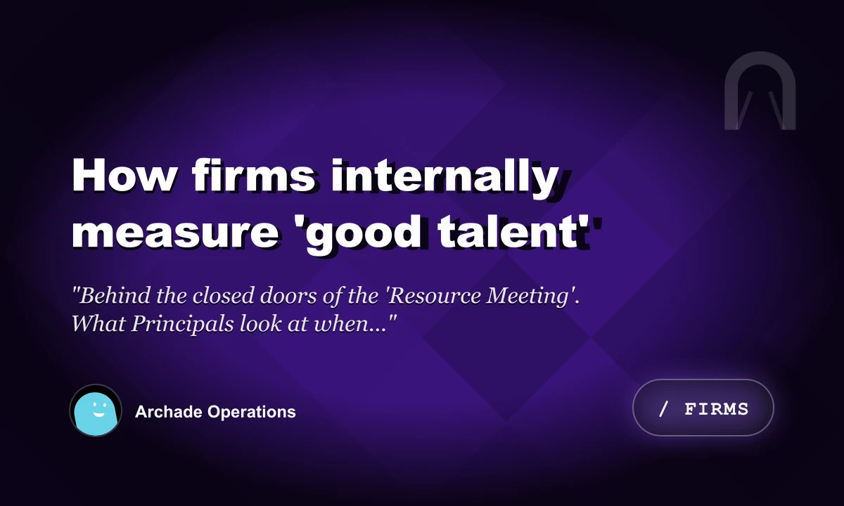How Firms Internally Measure 'Good Talent'