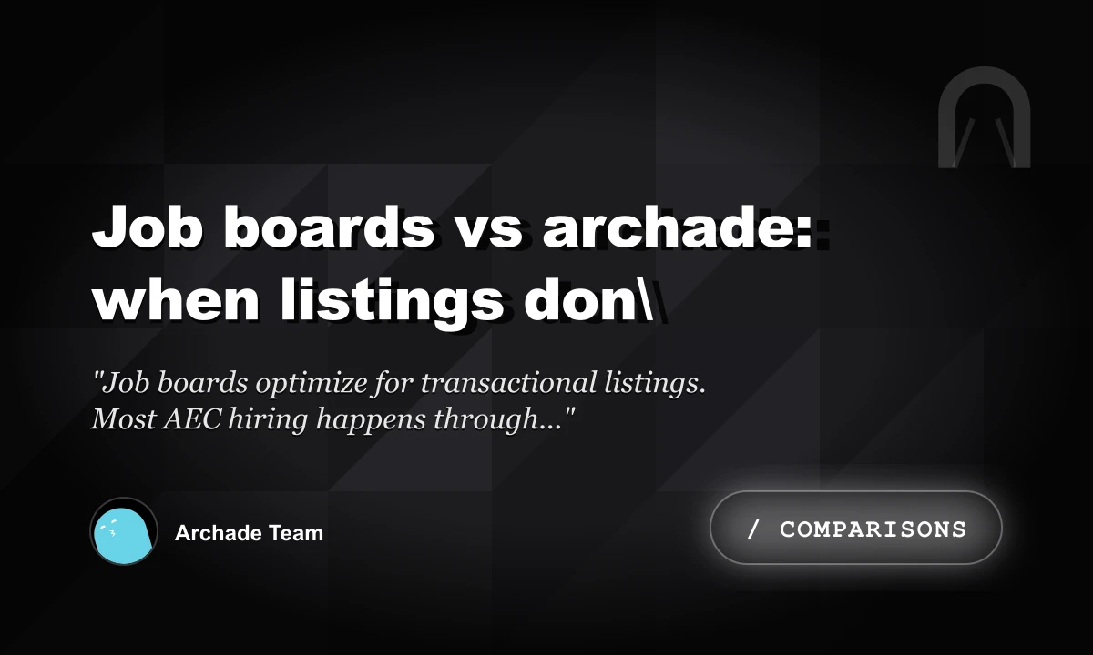 Job Boards vs Archade: When Listings Don\