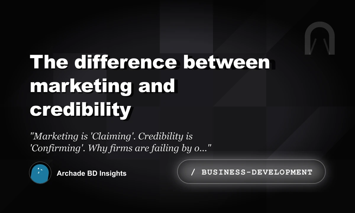 The Difference Between Marketing and Credibility