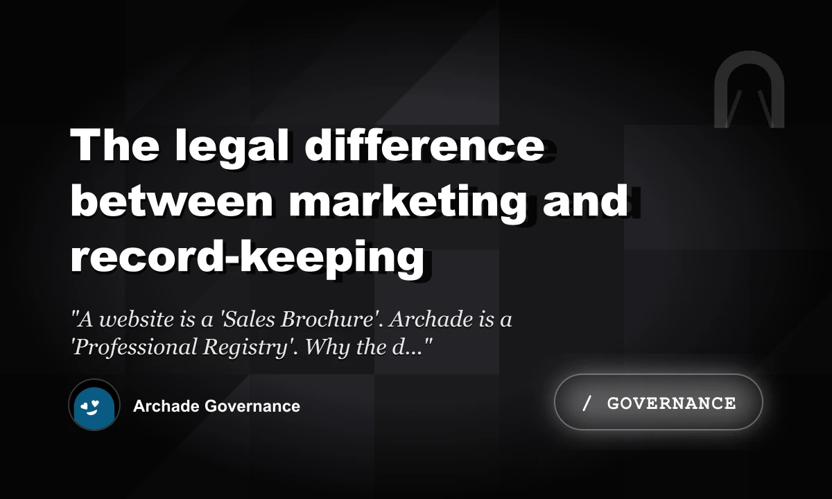The Legal Difference Between Marketing and Record-Keeping