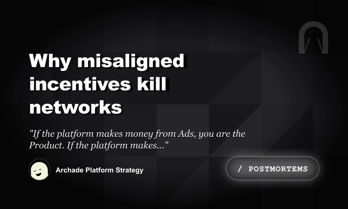 Why Misaligned Incentives Kill Networks
