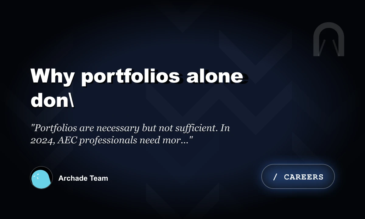 Why Portfolios Alone Don\