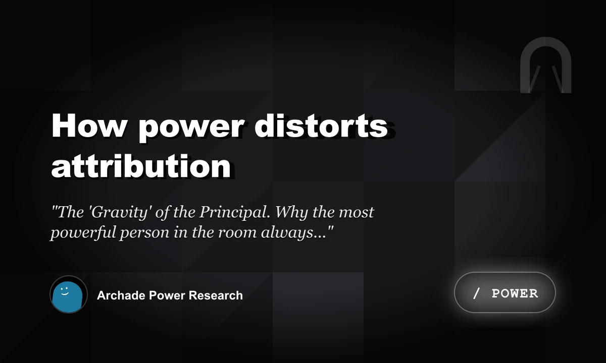 How Power Distorts Attribution