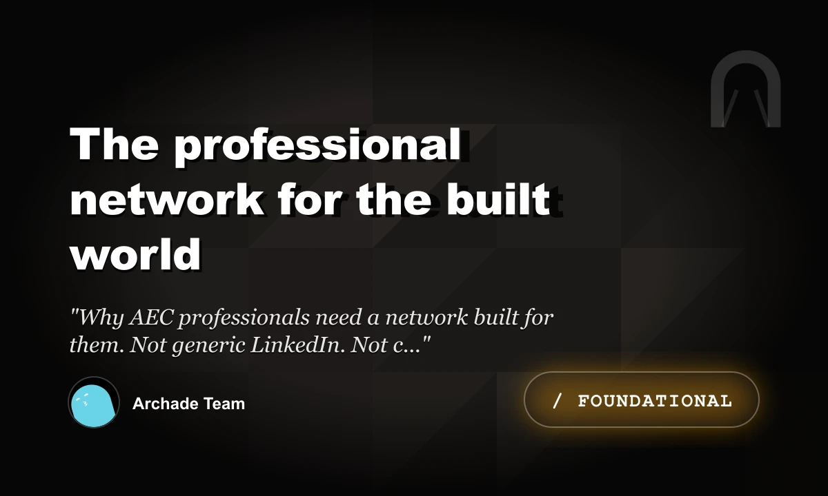 The Professional Network for the Built World