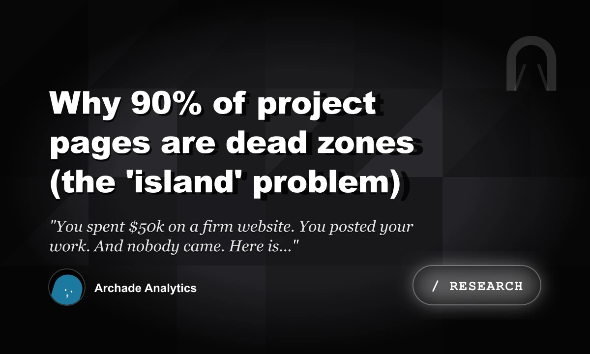 Why 90% of Project Pages are Dead Zones (The 'Island' Problem)