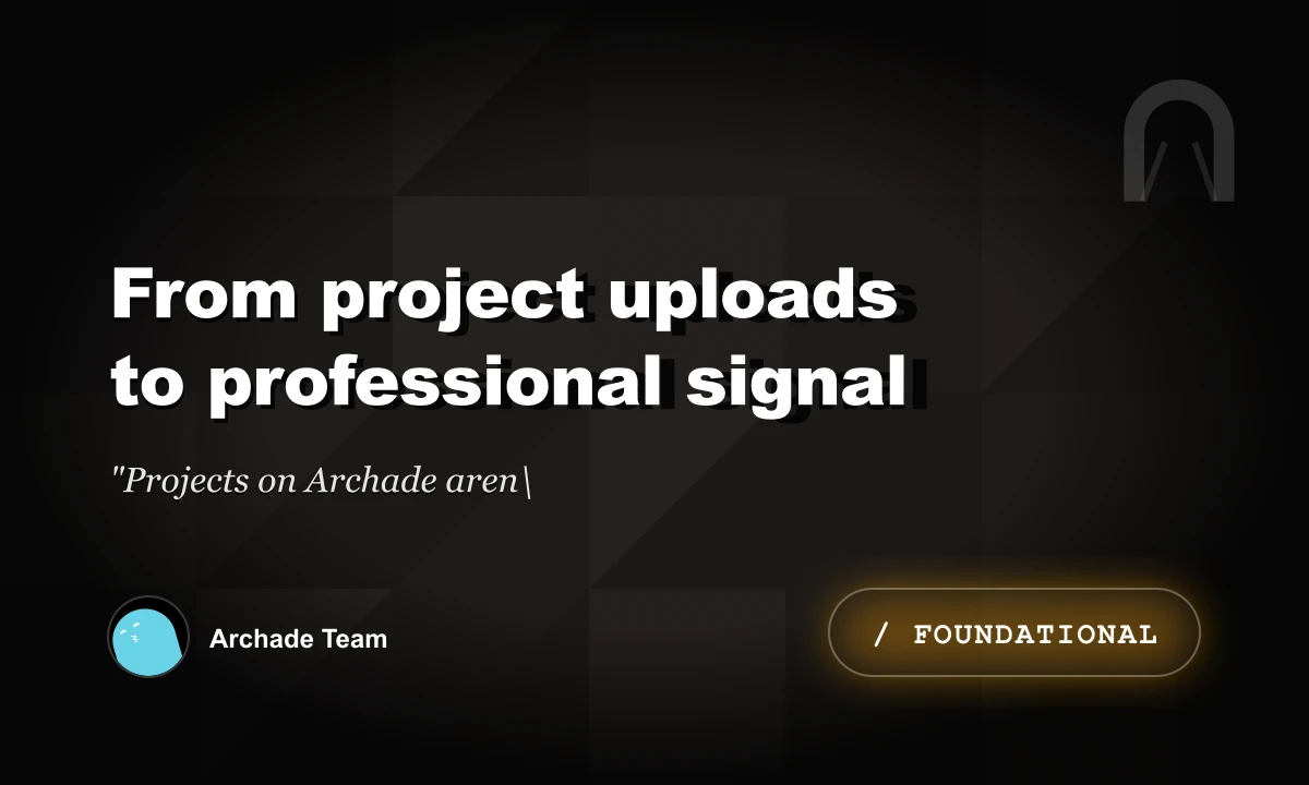 From Project Uploads to Professional Signal
