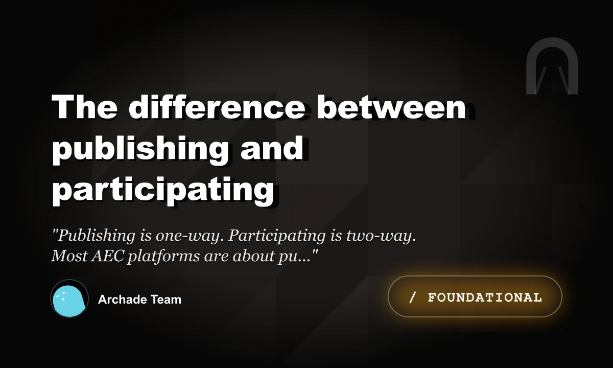 The Difference Between Publishing and Participating