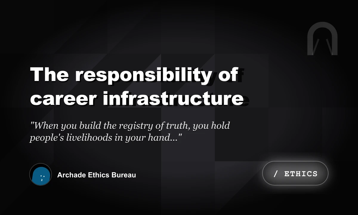 The Responsibility of Career Infrastructure