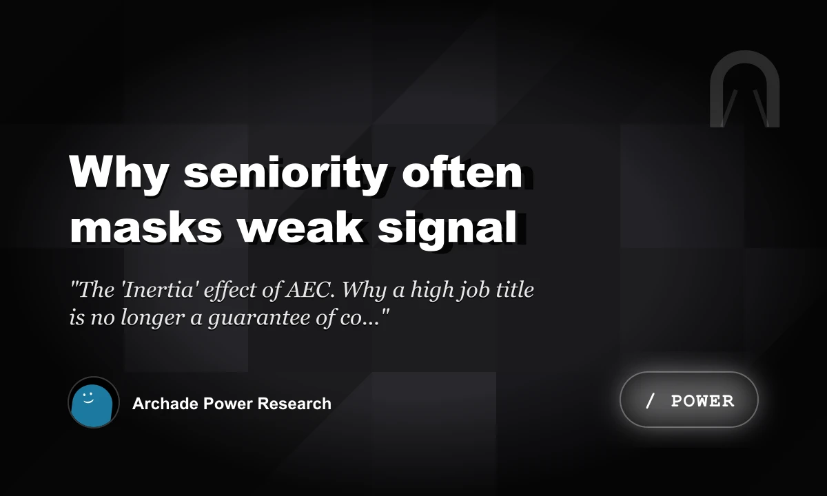 Why Seniority Often Masks Weak Signal