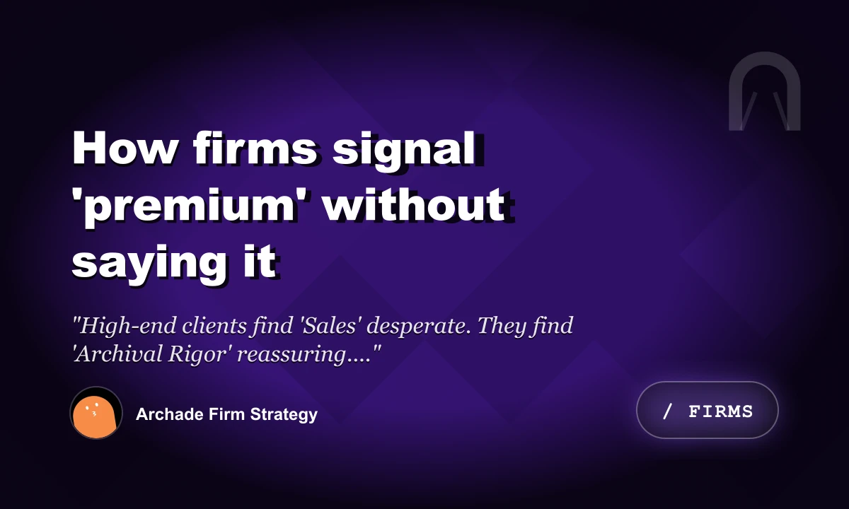 How Firms Signal 'Premium' Without Saying It