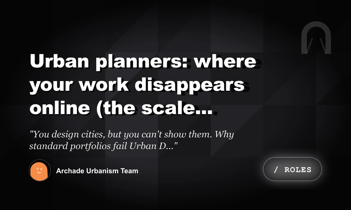 Urban Planners: Where Your Work Disappears Online (The scale Problem)