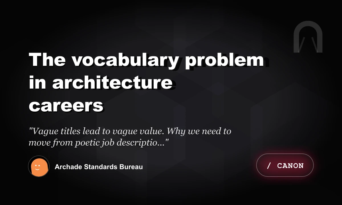 The Vocabulary Problem in Architecture Careers