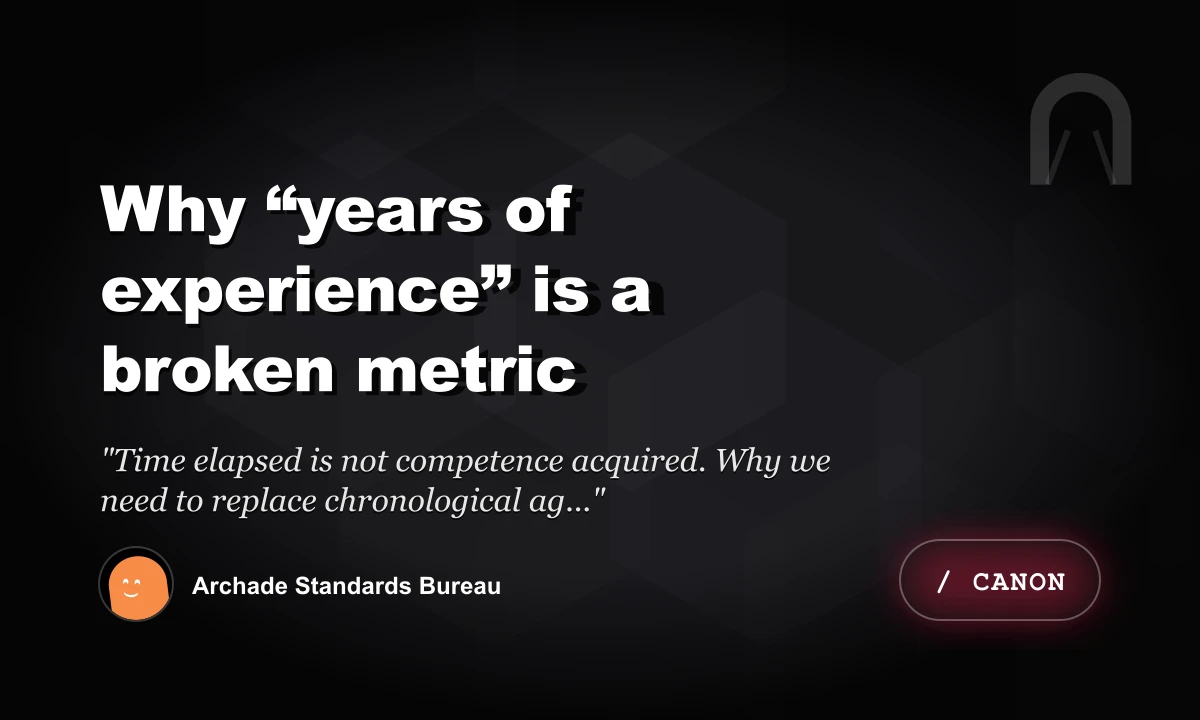 Why “Years of Experience” Is a Broken Metric