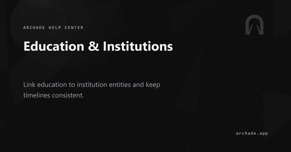 Education & Institutions