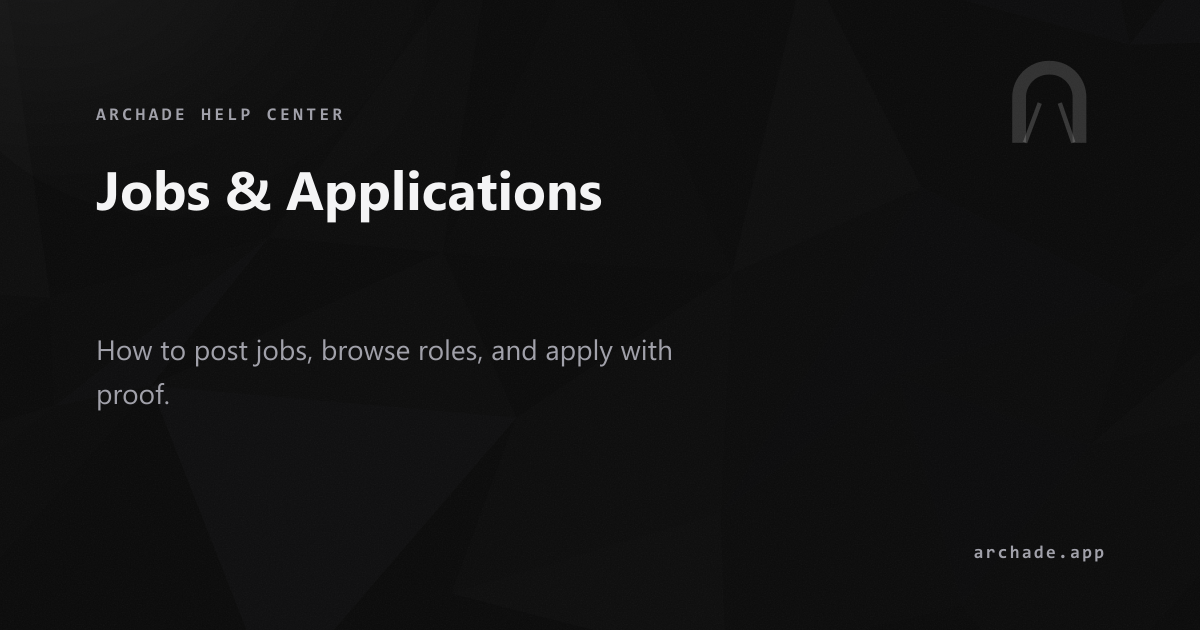 Jobs & Applications