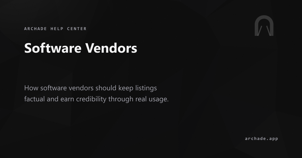 Software Vendors