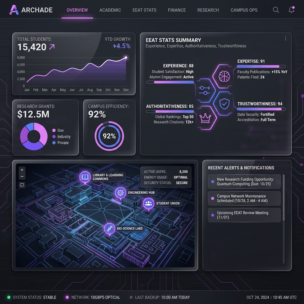 Institution Dashboard Preview Dark