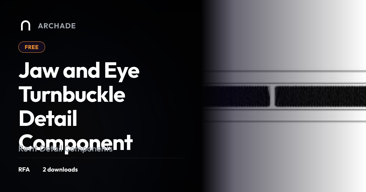 Jaw and Eye Turnbuckle Detail Component Revit Family – Free