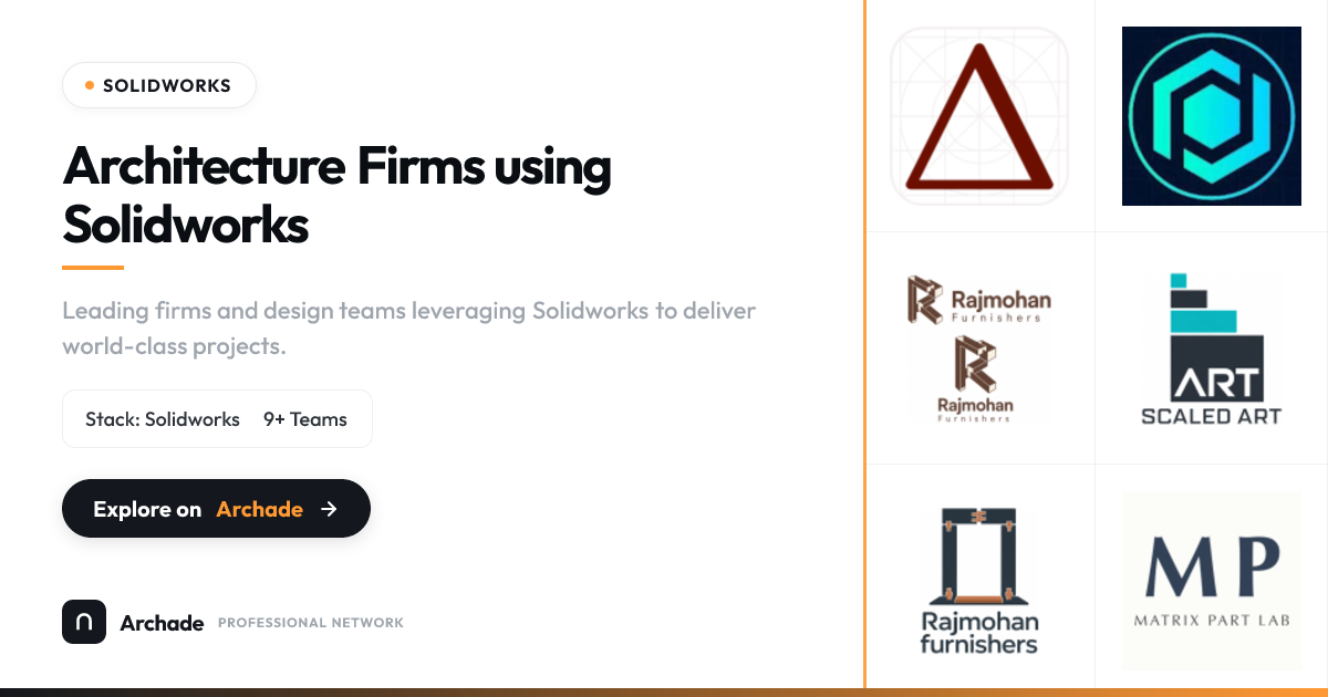 Architecture Firms using Solidworks | Archade | Archade