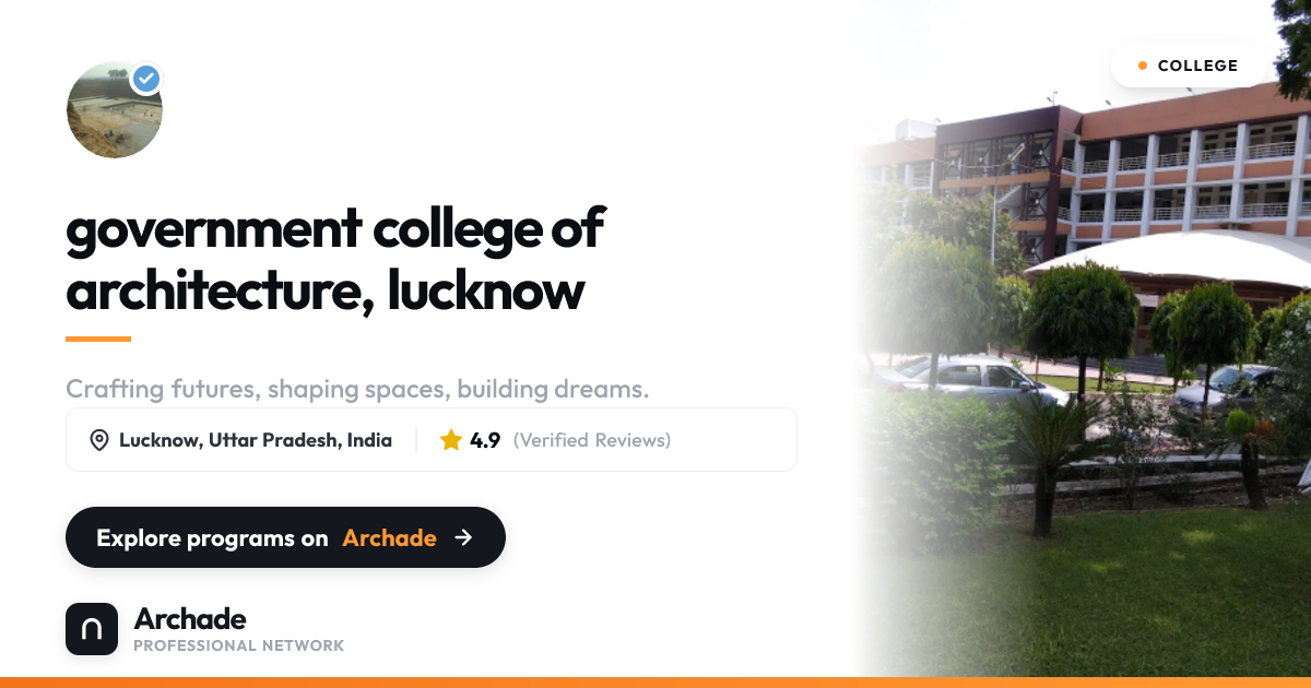 government college of architecture, lucknow | Archade